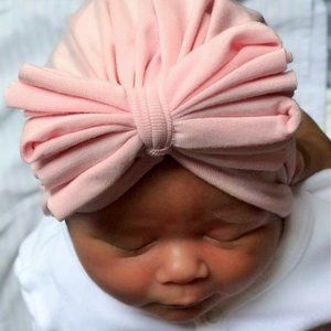 Baby girl turban head hat accessory 3-6 months